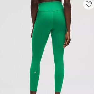 Lululemon Green High-rise fast and free leggings size 14